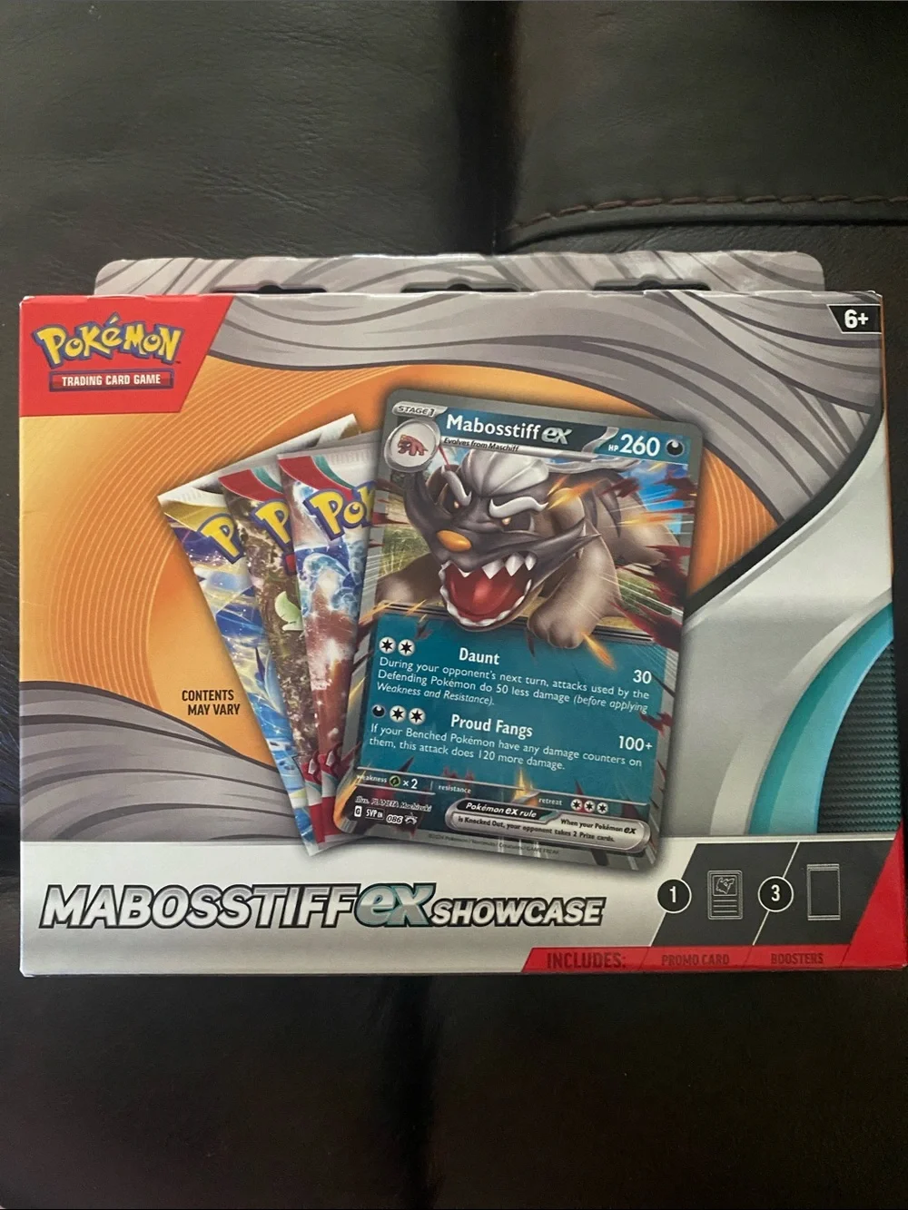 Pokemon Mabosstiff EX Showcase Box - Blue, Red, Orange, Silver